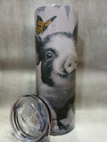 Pig/sunflower tumbler, 20 oz.