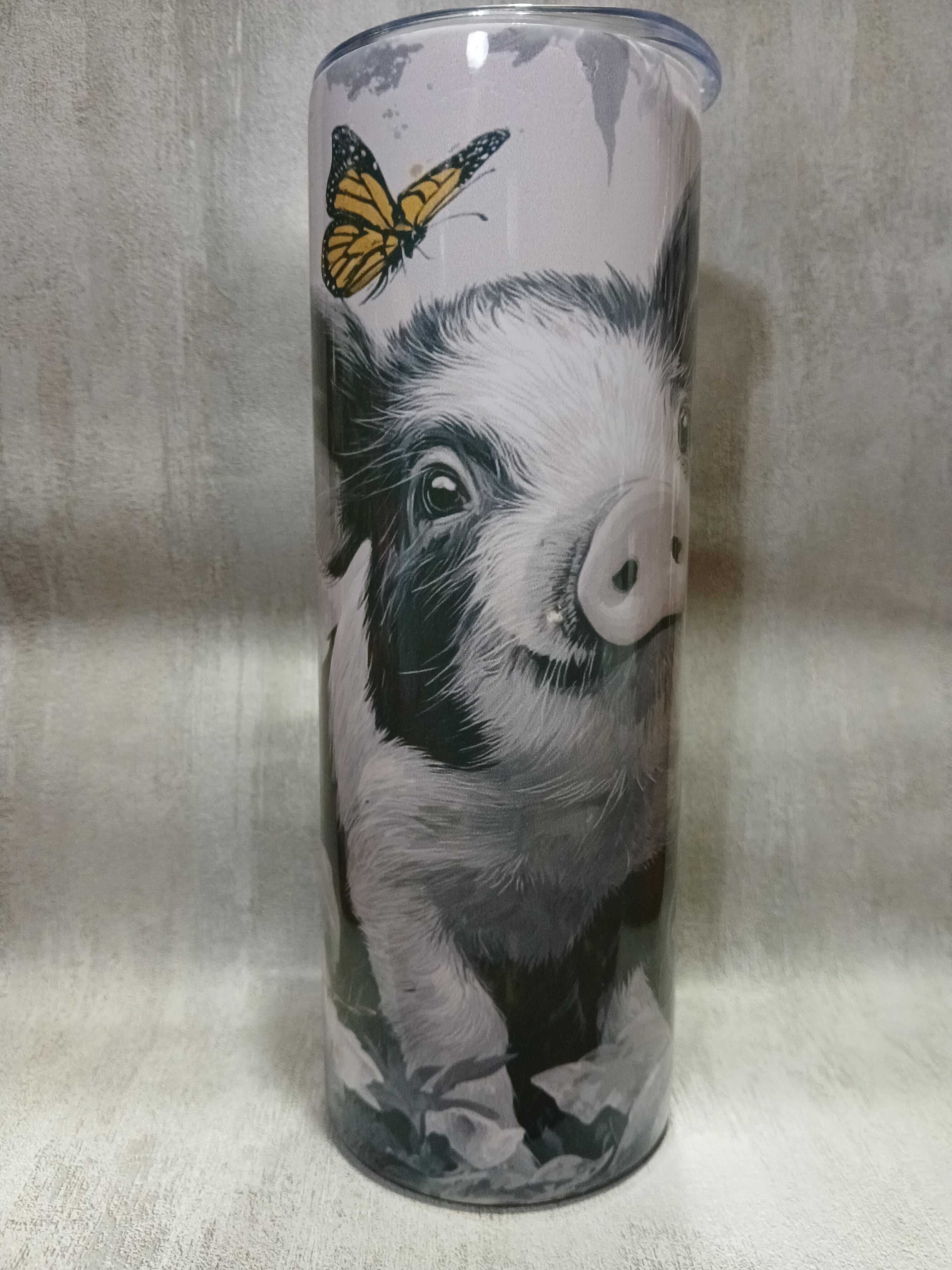 Pig/sunflower tumbler, 20 oz.