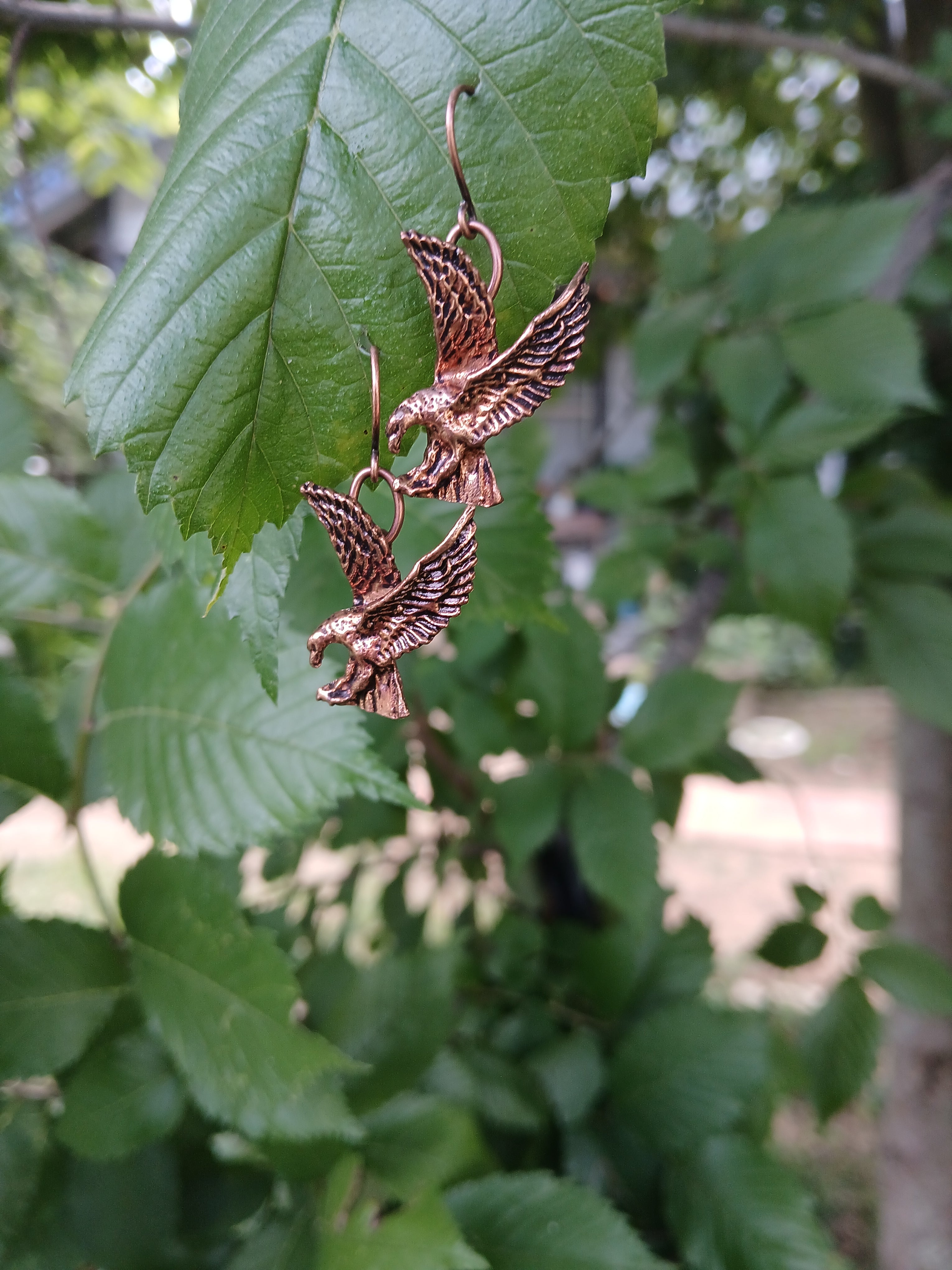 Copper Eagle Earrings