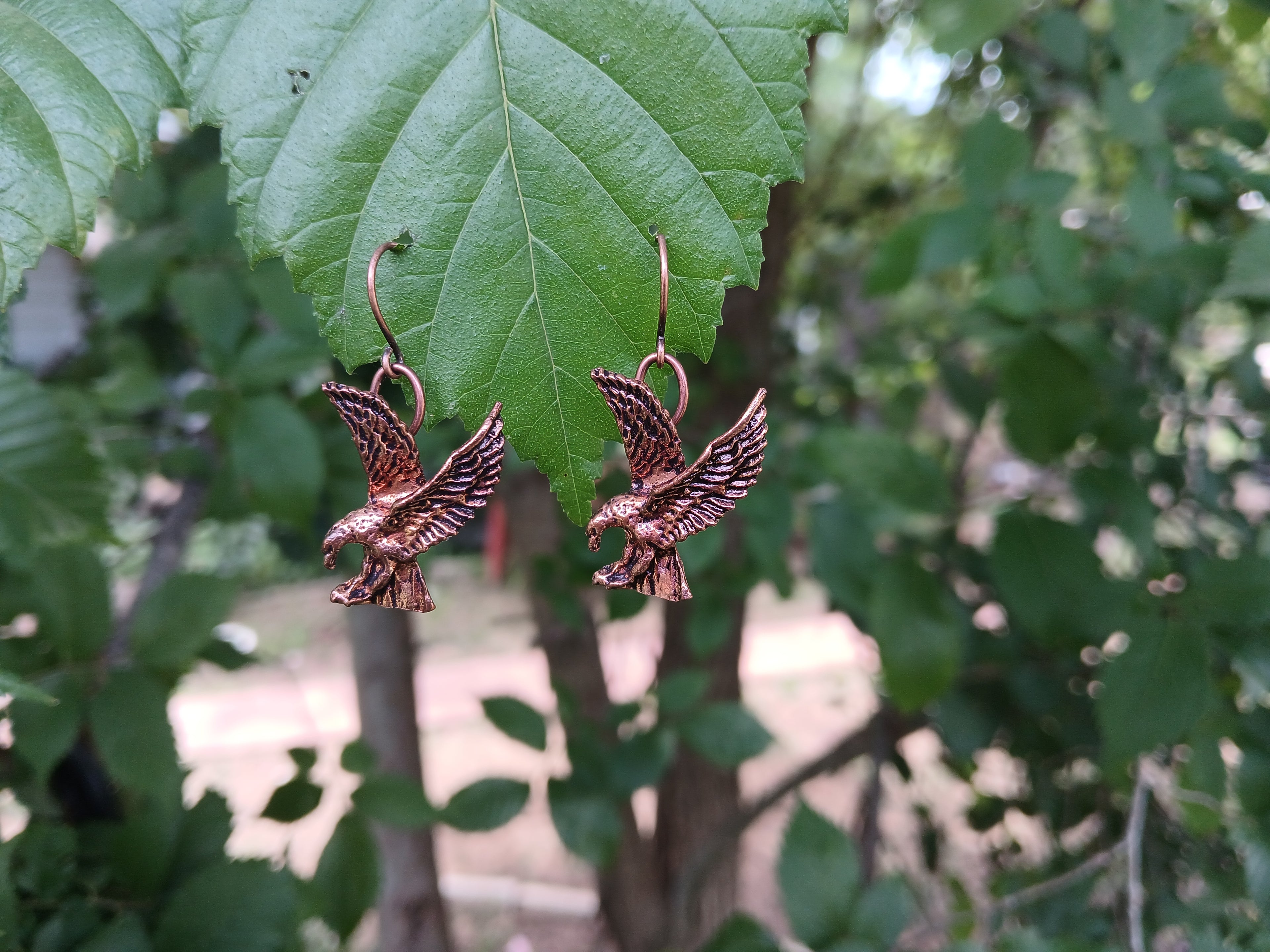 Copper Eagle Earrings