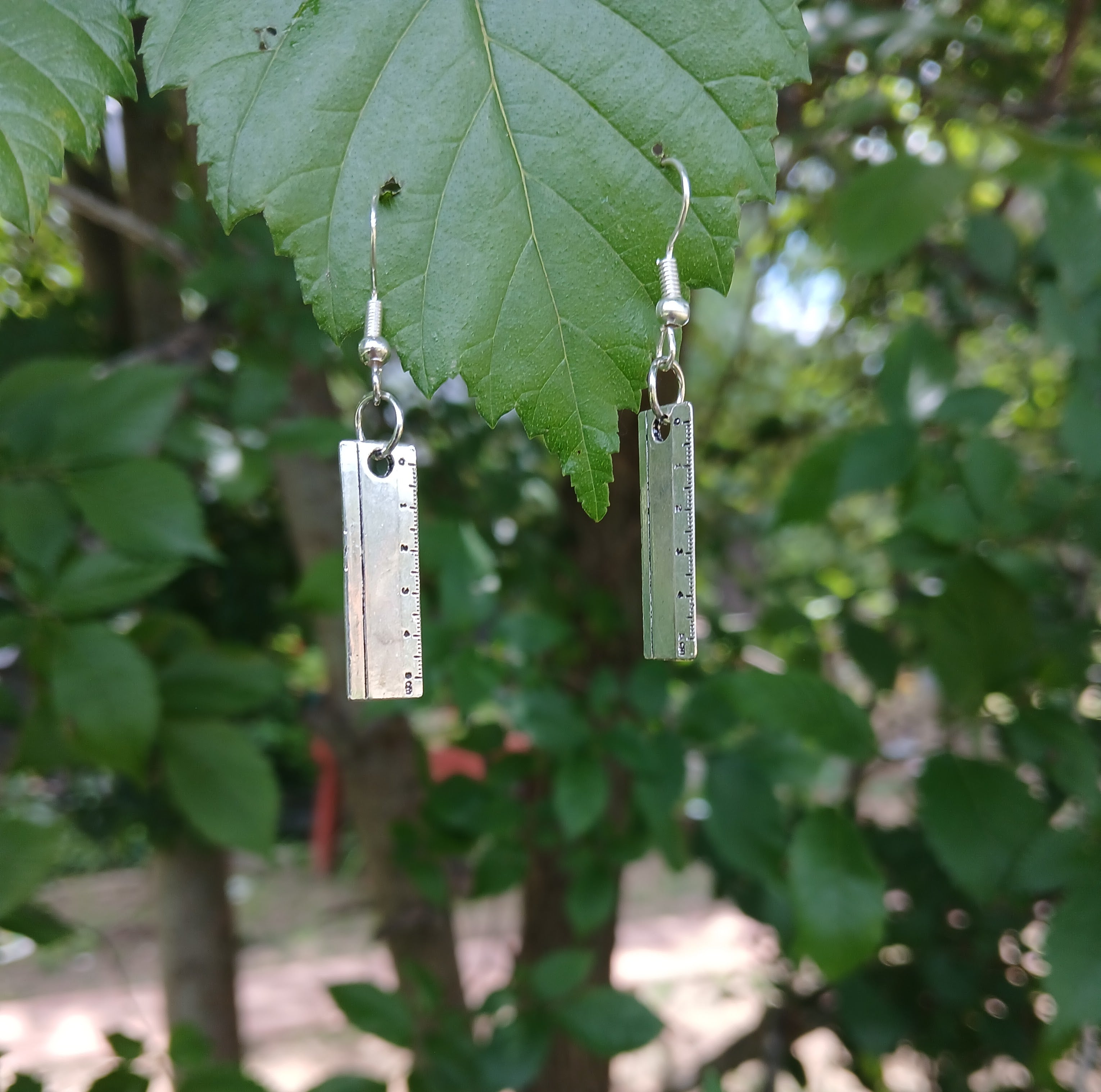 Ruler dangle earrings