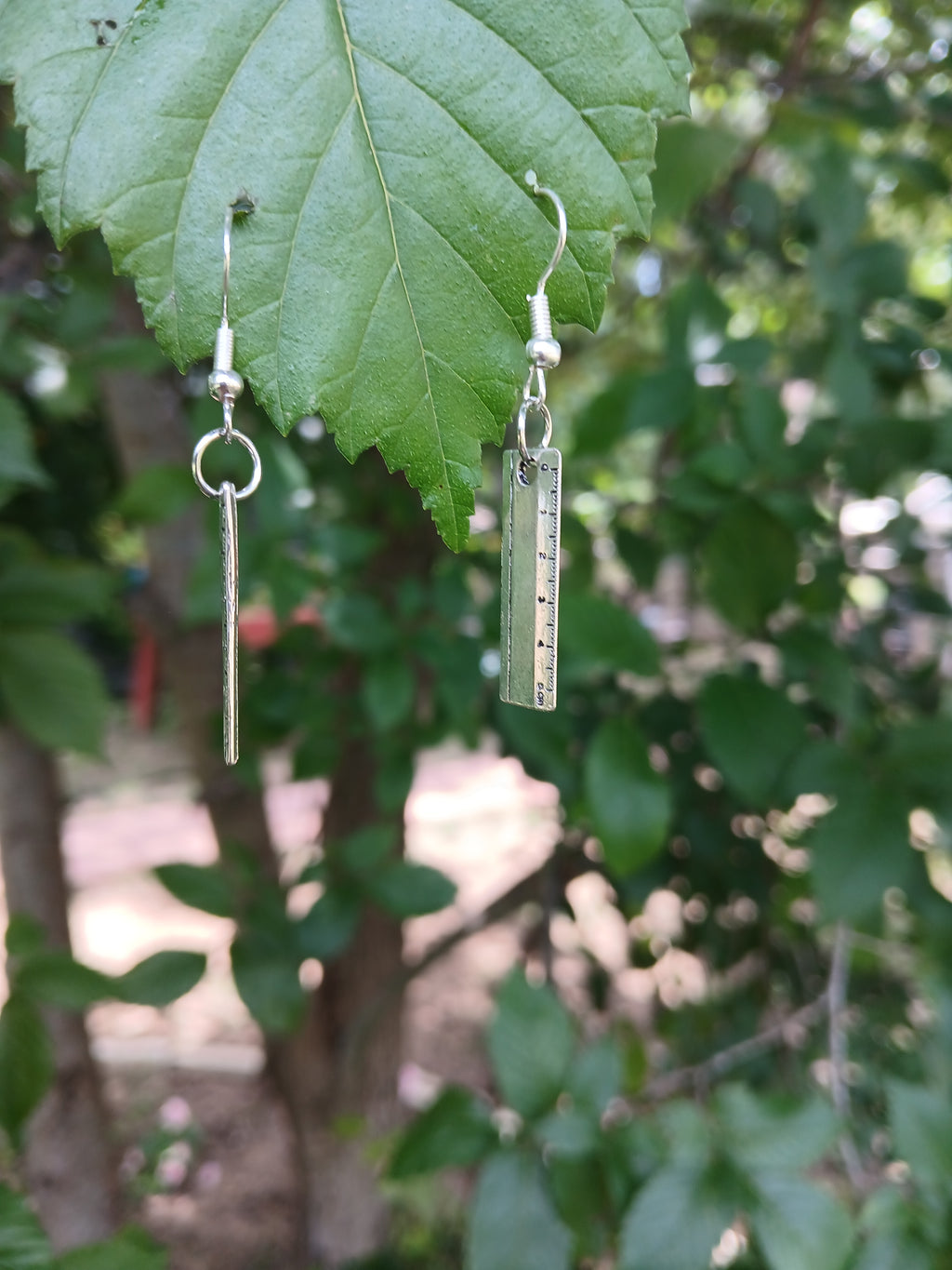 Ruler dangle earrings