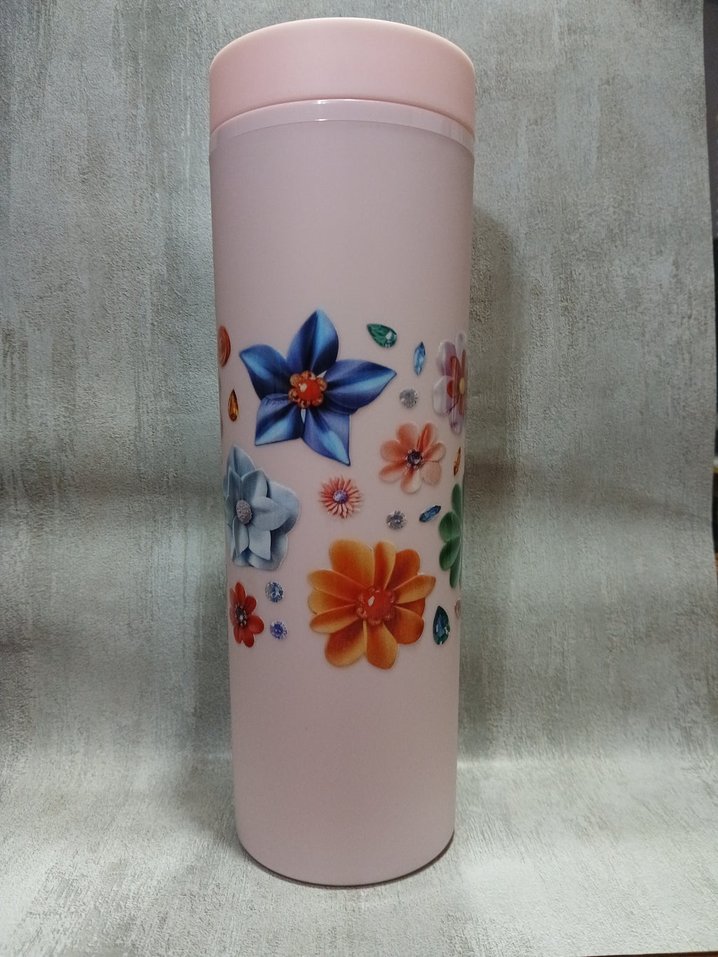 Pink Floral tumbler