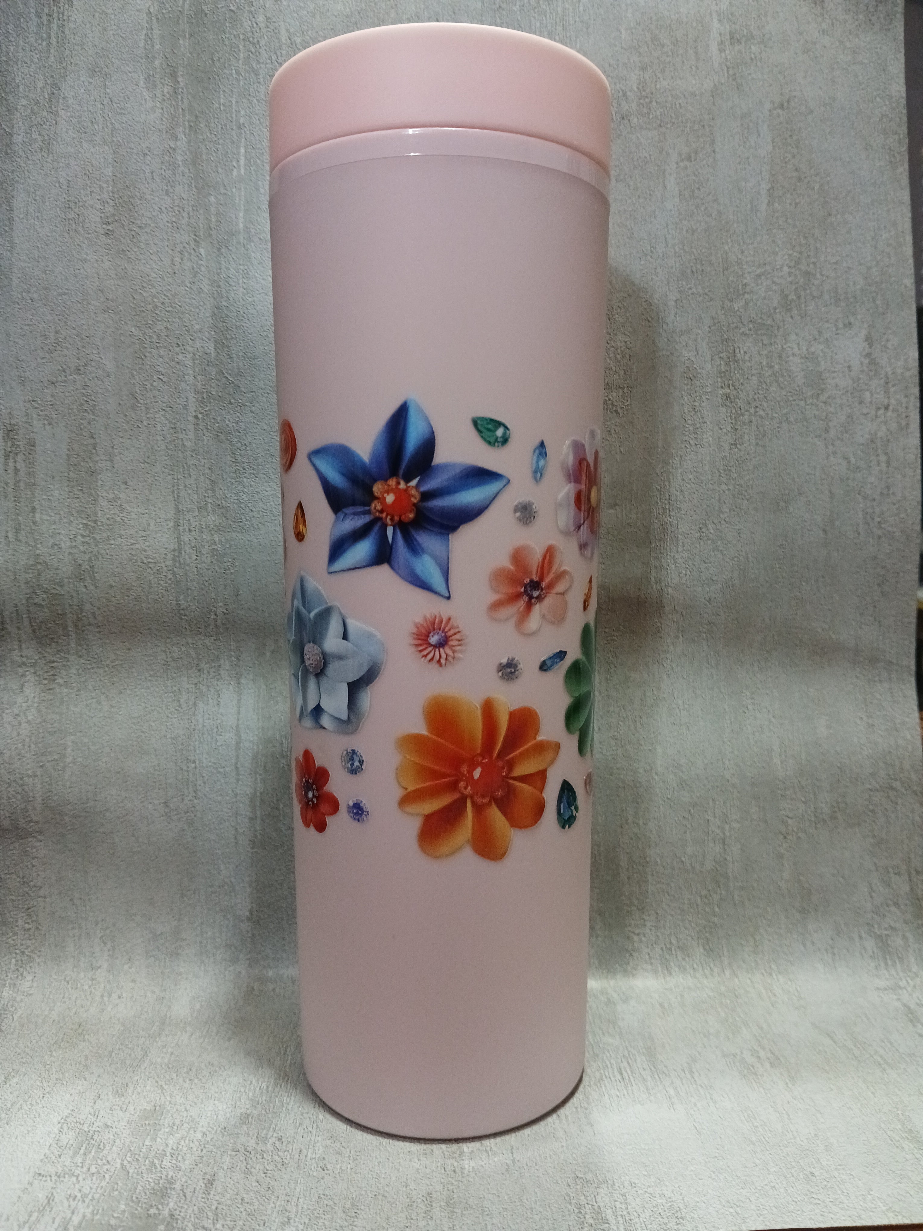 Pink Floral tumbler
